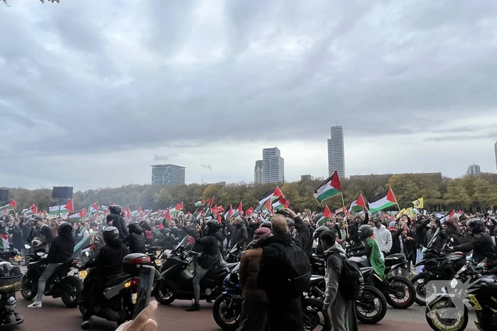 Grote opkomst pro-palestina demonstratie op het Malieveld