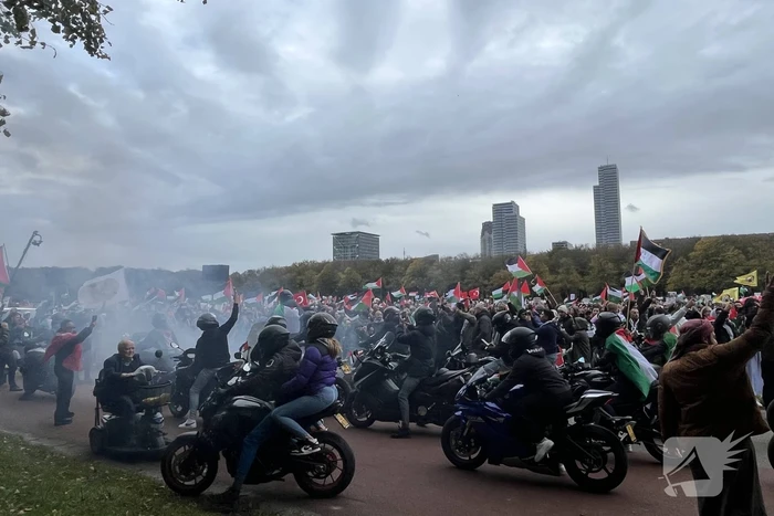 Grote opkomst pro-palestina demonstratie op het Malieveld