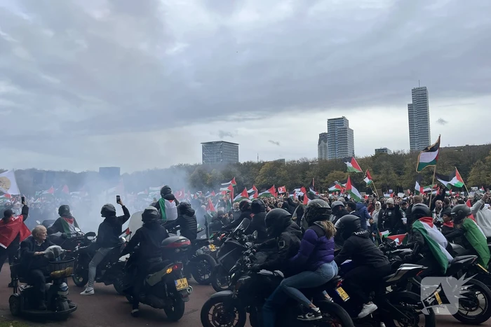 Grote opkomst pro-palestina demonstratie op het Malieveld