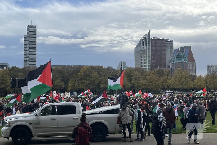 Grote opkomst pro-palestina demonstratie op het Malieveld