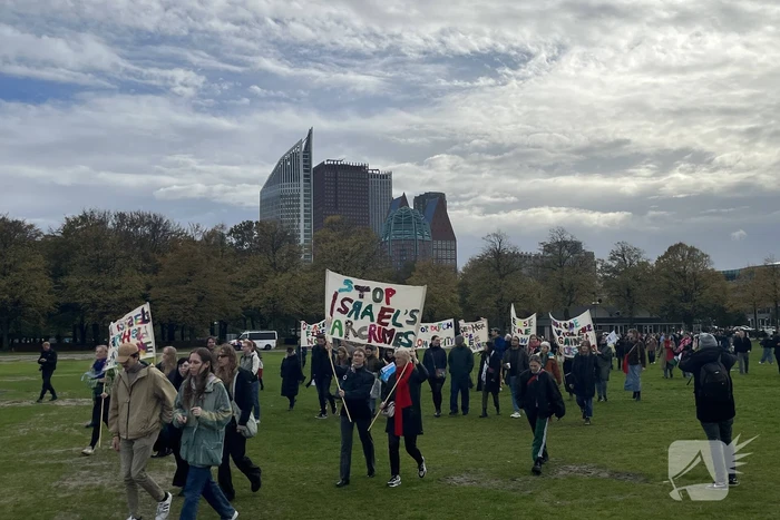 Grote opkomst pro-palestina demonstratie op het Malieveld