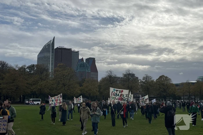 Grote opkomst pro-palestina demonstratie op het Malieveld