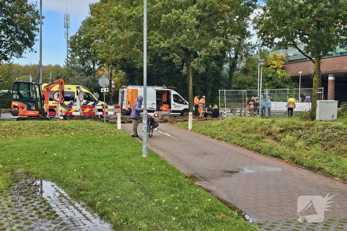 Fietsers frontaal op elkaar, val tot gevolg