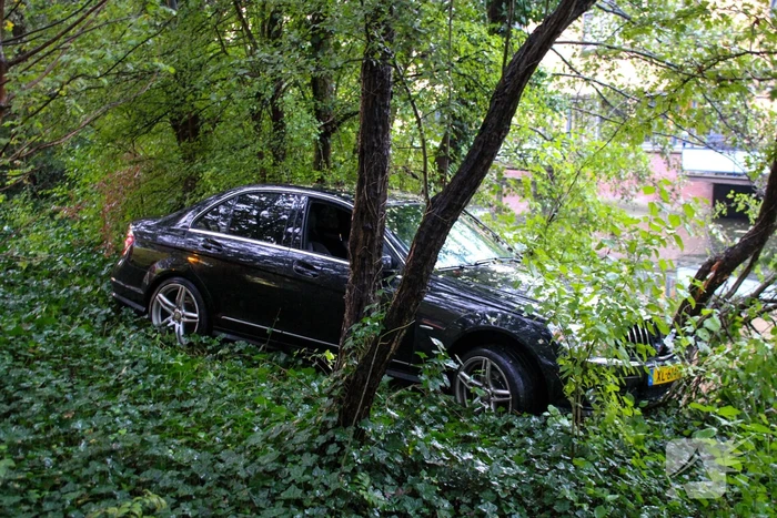 Automobilist raakt van de weg en belandt in bosschage