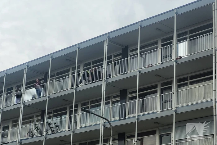 Politie houdt gesignaleerde aan in flat