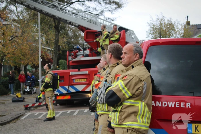 Hevige rookontwikkeling bij schoorsteenbrand