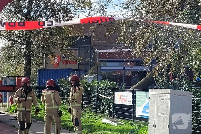 Hek beschadigd door omgevallen boom