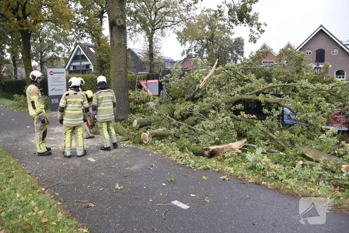 Autoladder ingezet voor gevaarlijk hangende tak
