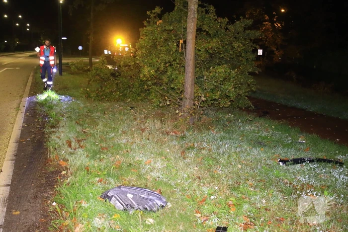 Gewonde nadat auto op boom botst