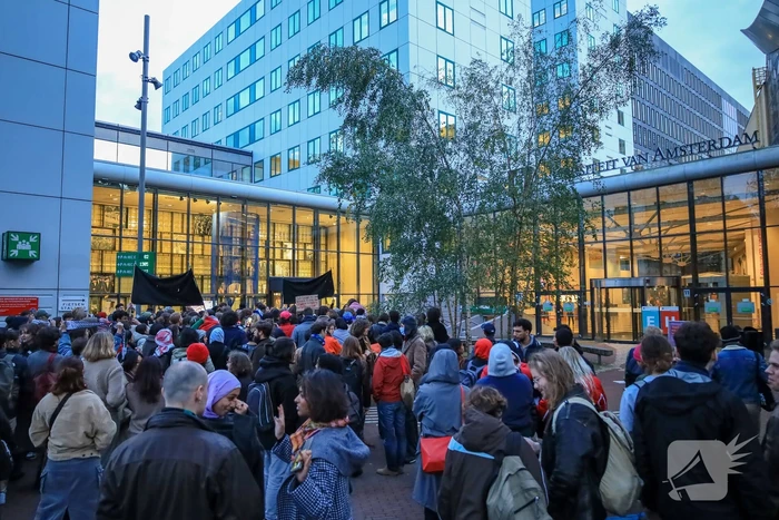 Pro-Palestina demonstratie bij universiteit