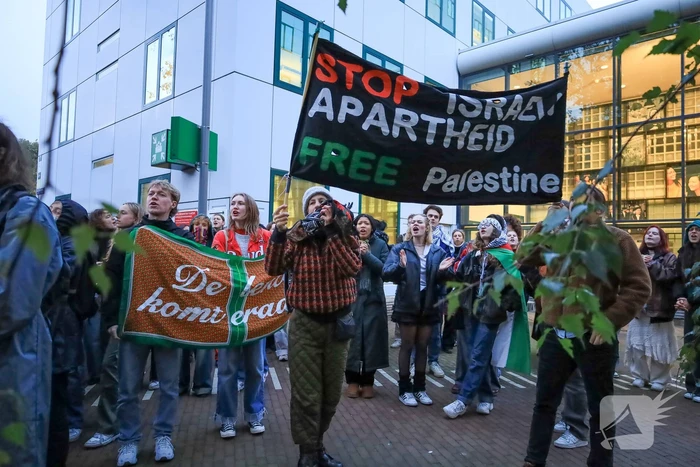 Pro-Palestina demonstratie bij universiteit