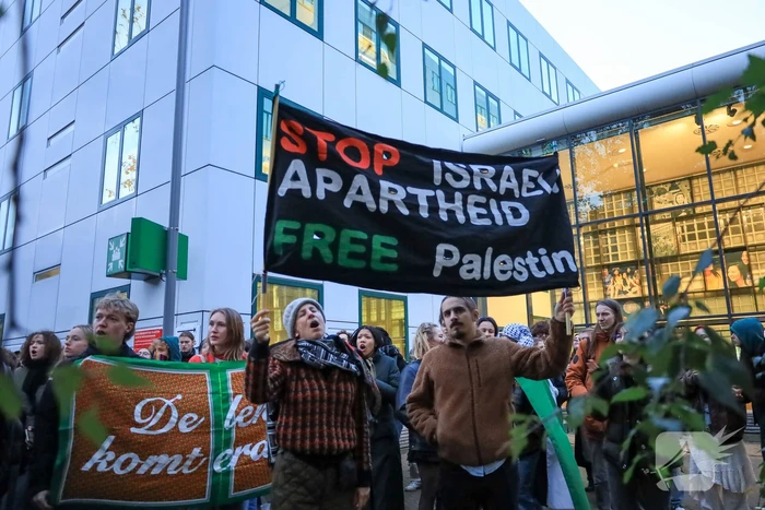Pro-Palestina demonstratie bij universiteit
