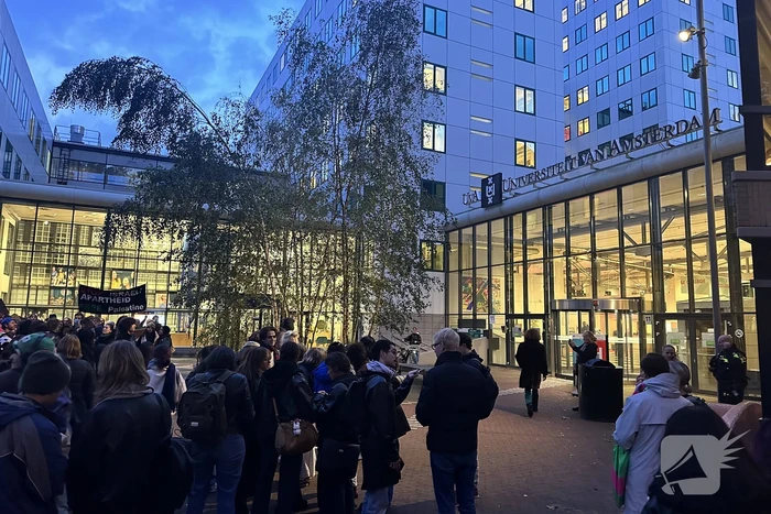 Pro-Palestina demonstratie bij universiteit