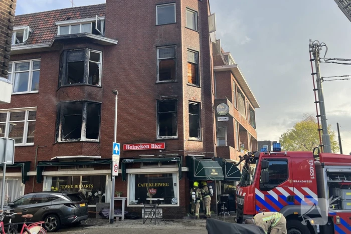 Grote uitslaande brand in appartementencomplex