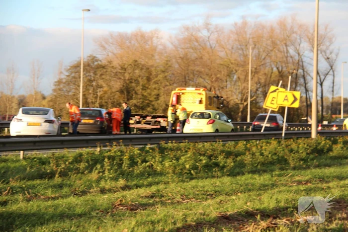 Forse vertraging op snelweg door aanrijding
