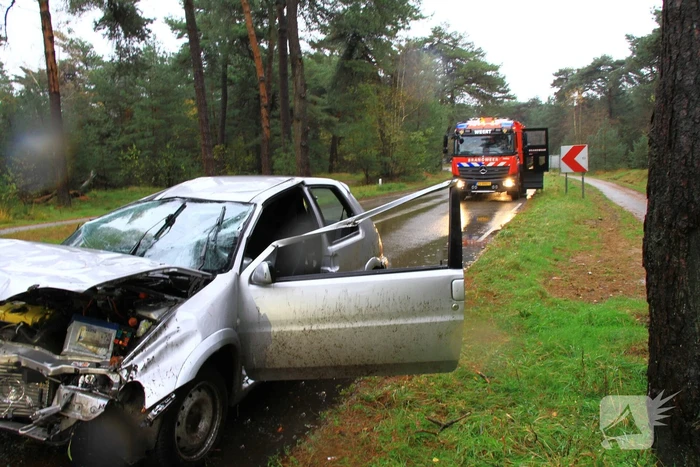 Automobilist verliest macht over het stuur en klapt op boom