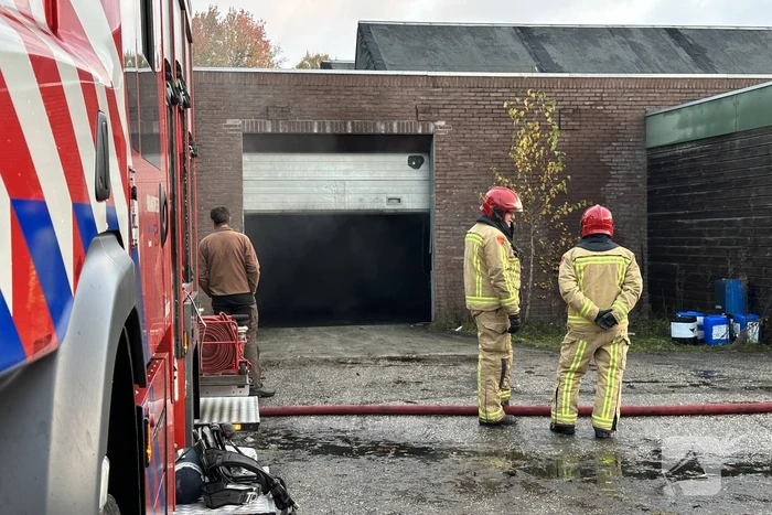 Rookontwikkeling bij brand in oude textielfabriek