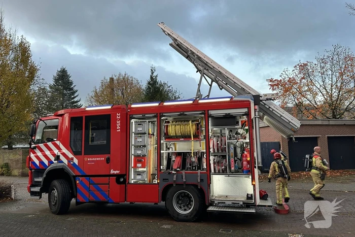 Rookontwikkeling bij brand in oude textielfabriek