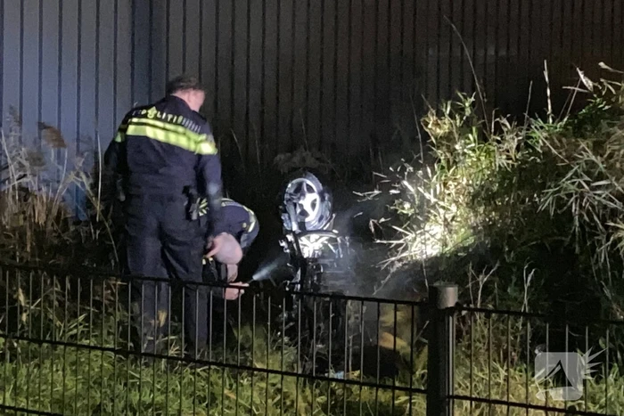 Scooter gaat in vlammen op