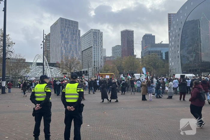 Grote opkomst pro Palestina demonstratie