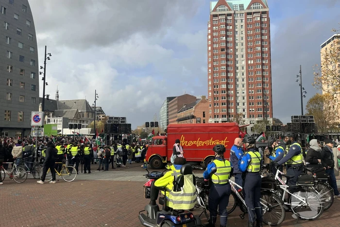 Grote opkomst pro Palestina demonstratie