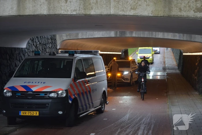 Ongeval tussen scooterrijder en fietser