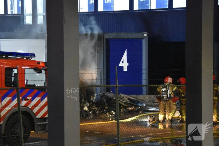 Hevige brand in opslagbox