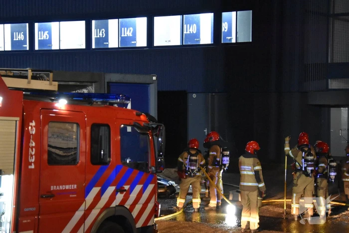 Hevige brand in opslagbox