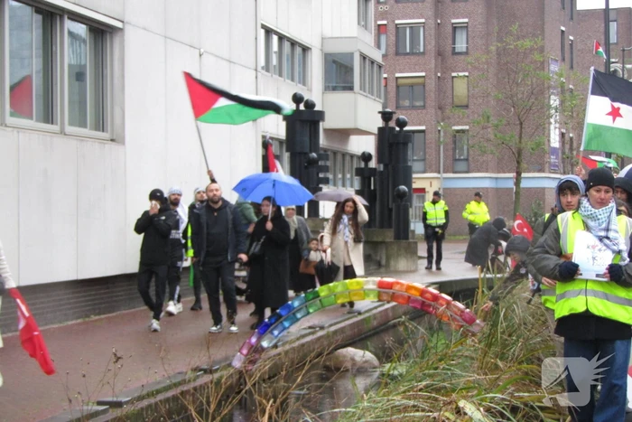 Grote opkomst bij Pro Palestina demonstratie
