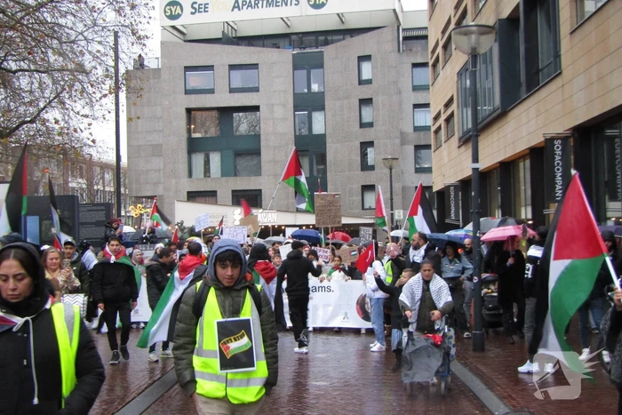 Grote opkomst bij Pro Palestina demonstratie
