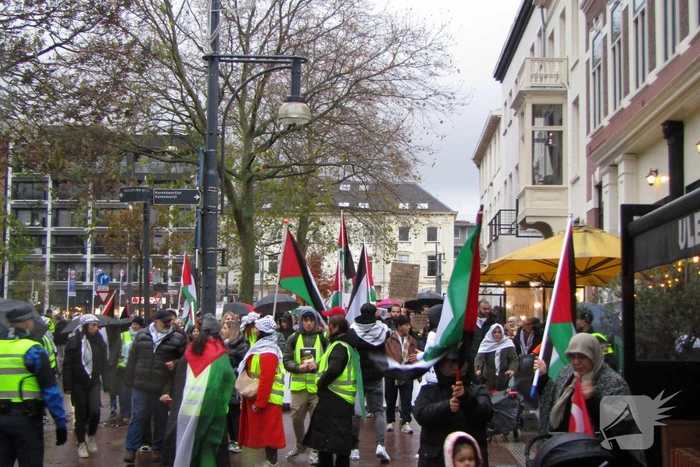 Grote opkomst bij Pro Palestina demonstratie