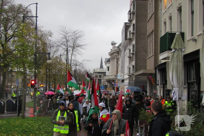 Grote opkomst bij Pro Palestina demonstratie