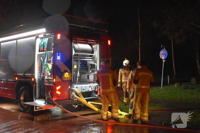 Flinke brand in grote container