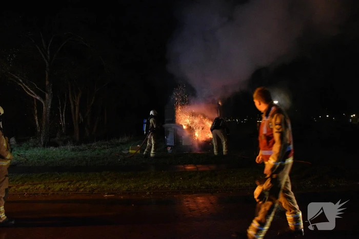 Flinke brand in grote container