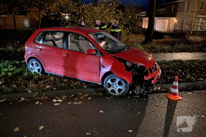 Automobilist ramt lantaarnpaal