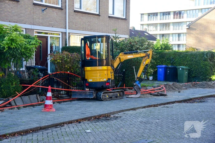 Gasleiding geraakt bij aanleg glasvezelkabel