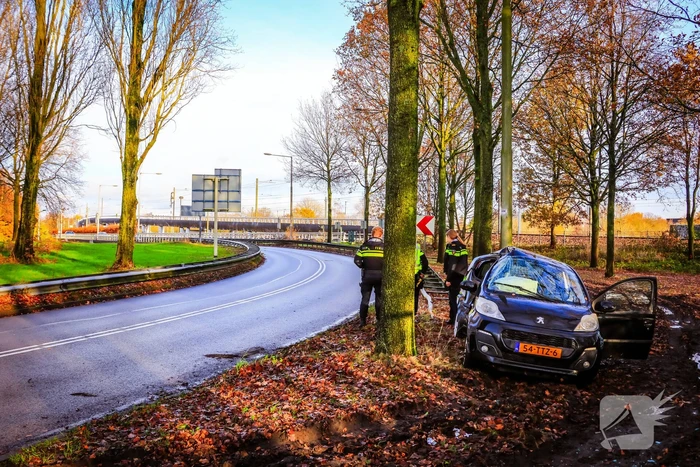 Automobilist vliegt uit de bocht