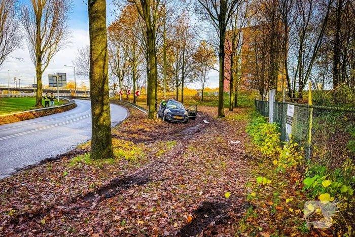 Automobilist vliegt uit de bocht