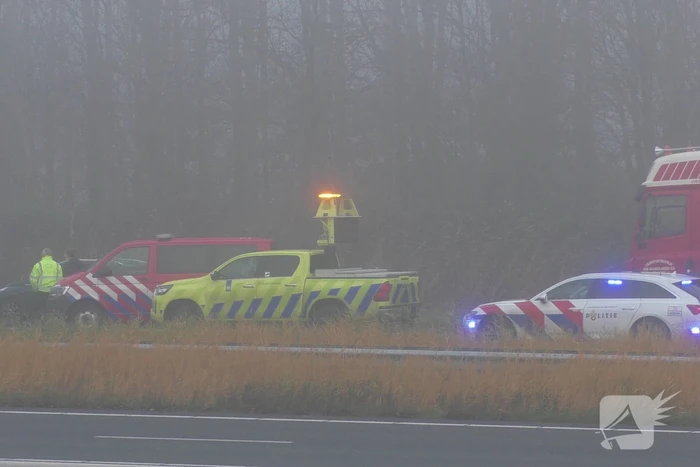 Chauffeur bevrijdt door brandweer bij botsing tussen vrachtwagens