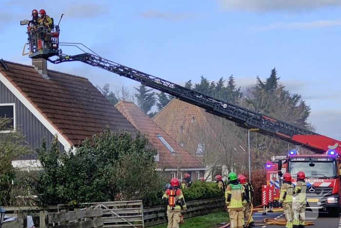 Grote brand in vrijstaande woning