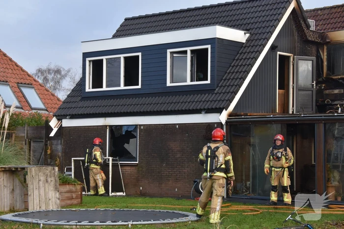 Grote brand in vrijstaande woning