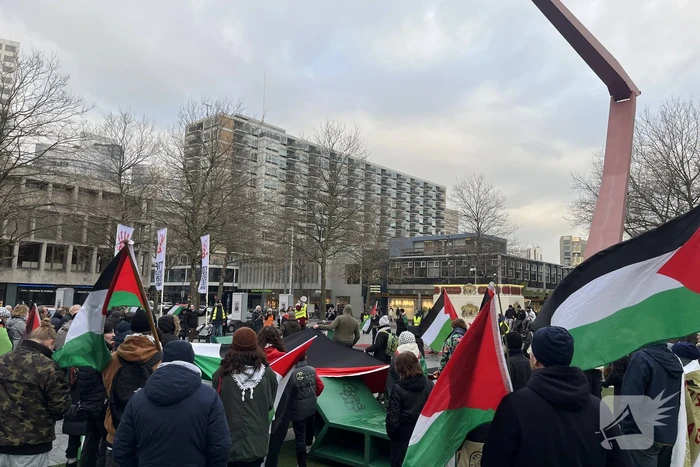 Tientallen aanwezigen bij pro-Palestinademonstratie