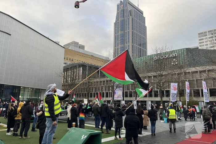Tientallen aanwezigen bij pro-Palestinademonstratie