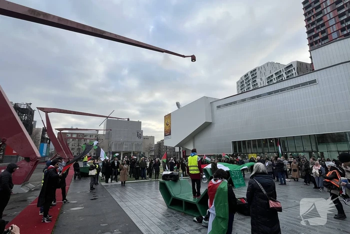 Tientallen aanwezigen bij pro-Palestinademonstratie