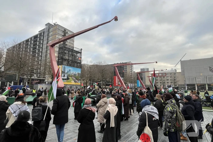 Tientallen aanwezigen bij pro-Palestinademonstratie