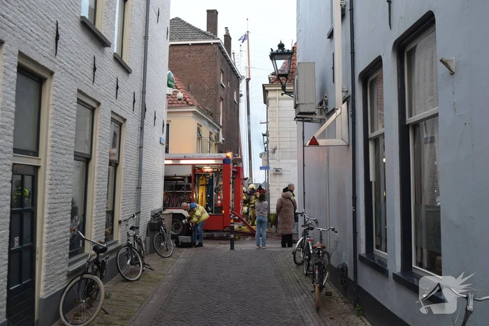 Brand in restaurant geblust