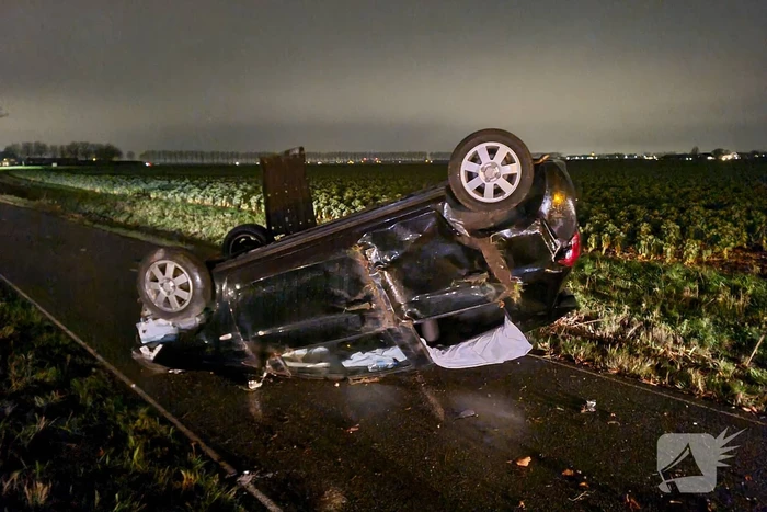 Bestuurder gevlucht na eenzijdig ongeval