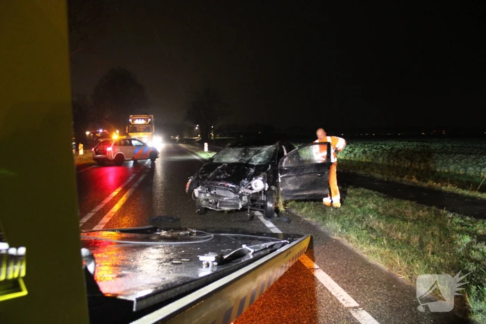 Bestuurder gevlucht na eenzijdig ongeval