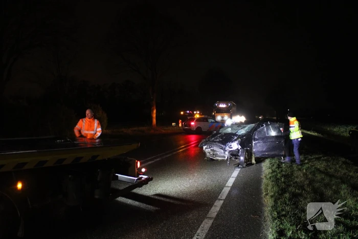 Bestuurder gevlucht na eenzijdig ongeval