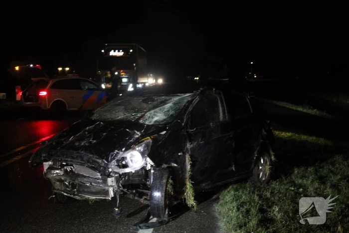 Bestuurder gevlucht na eenzijdig ongeval